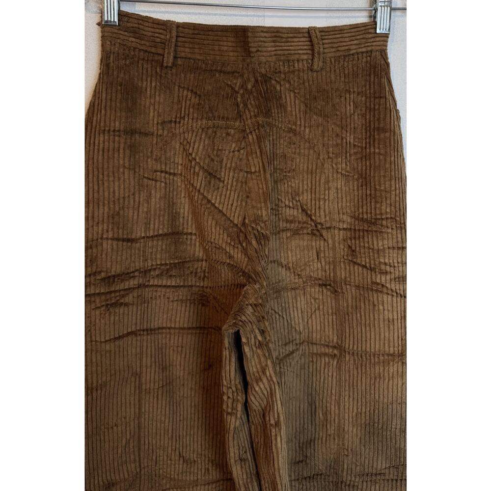 See By Chloe Brown Corduroy Gaucho Wide Leg Crop Palazzo Pants Size 36 -US 4 - Picture 6 of 9